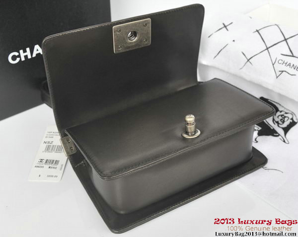 Boy Chanel Flap Shoulder Bag in Original Galuchat A66231 Black