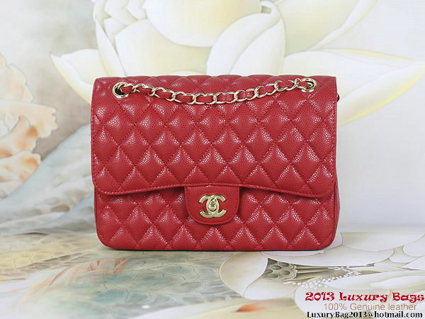 Chanel 2.55 Series Flap Bag Red Original Cannage Patterns Leather A1112 Gold