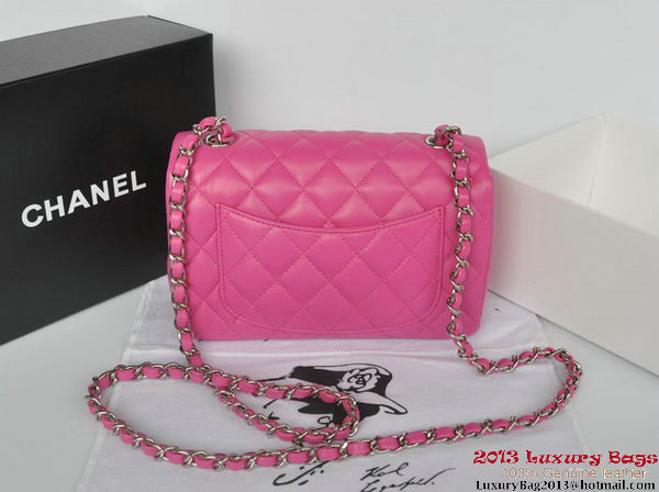 Chanel Classic Flap Bags Rose Original Sheepskin Leather A1116 Silver