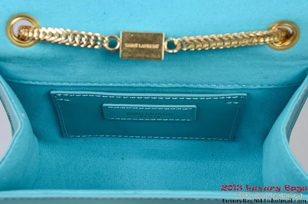 Yves Saint Laurent Small Monogramme Cross-body Shoulder Bag 1834B Blue