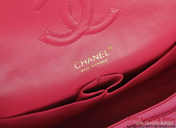 Chanel 2.55 Series Classic Flap Bag 1112 Rose Cannage Pattern Gold