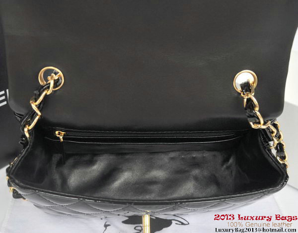 Chanel Classic Flap Bags Black Original Patent Leather A1116 Gold