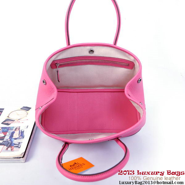 Hermes Garden Party 30CM Bag Calf Leather A1288 Rose