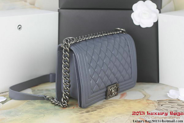 Boy Chanel Flap Shoulder Bag Original Sheepskin Leather A67025 Gray