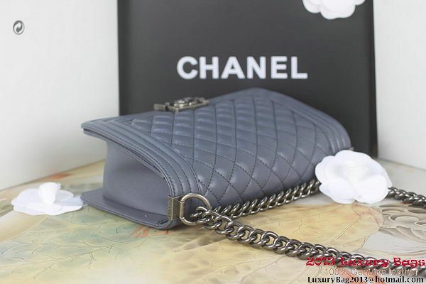 Boy Chanel Flap Shoulder Bag Original Sheepskin Leather A67025 Gray