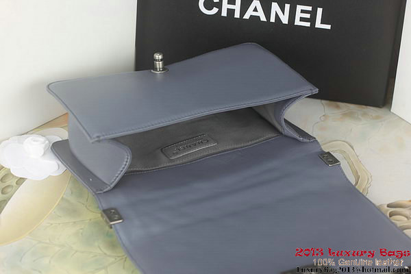 Boy Chanel Flap Shoulder Bag Original Sheepskin Leather A67025 Gray