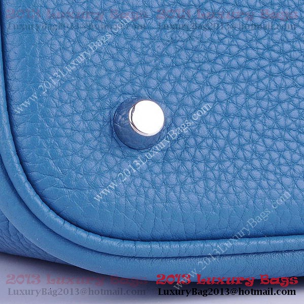 Hermes Picotin Lock MM Bag in Clemence Leather 8616 Blue