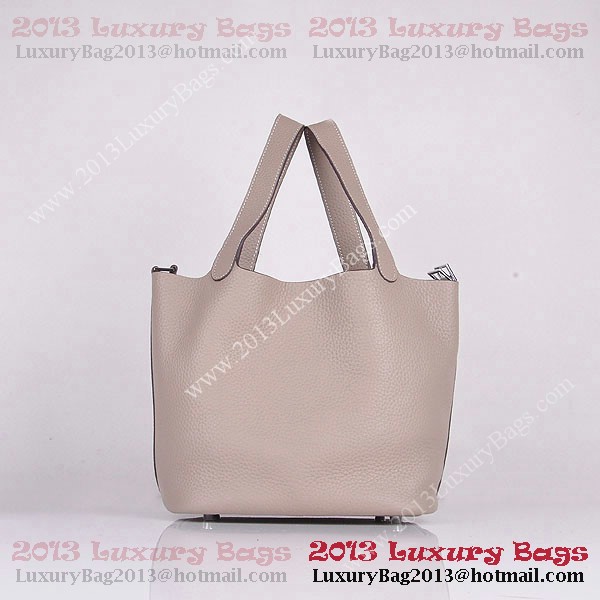 Hermes Picotin Lock MM Bag in Clemence Leather 8616 Gray