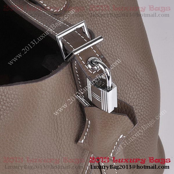 Hermes Picotin Lock MM Bag in Clemence Leather 8616 Khaki