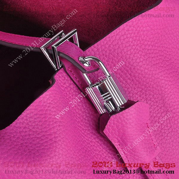 Hermes Picotin Lock MM Bag in Clemence Leather 8616 Peach