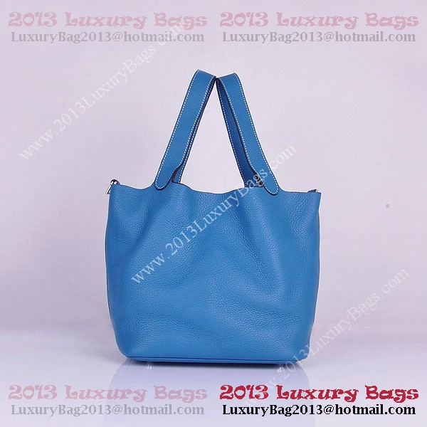 Hermes Picotin Lock PM Bag in Clemence Leather 8615 Blue