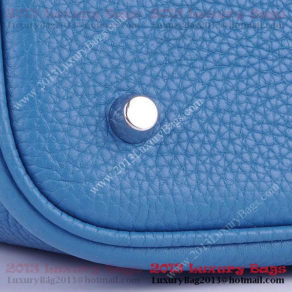 Hermes Picotin Lock PM Bag in Clemence Leather 8615 Blue