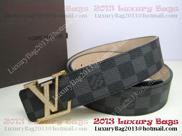 Louis Vuitton Damier Graphite Canvas Belt LV2050 Gold