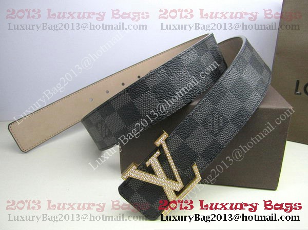 Louis Vuitton Damier Graphite Canvas Belt LV2050 Gold