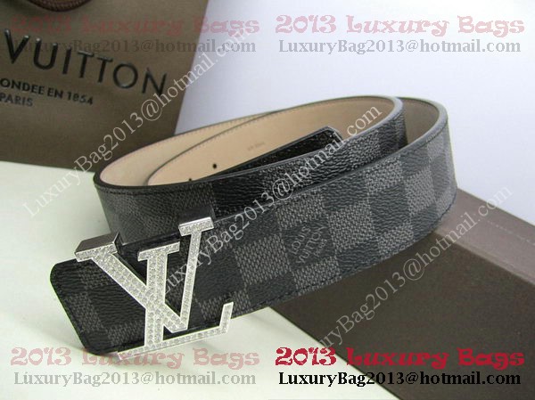 Louis Vuitton Damier Graphite Canvas Belt LV2050 Silver