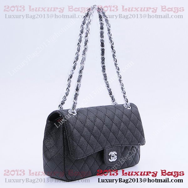 Chanel 2.55 Series Classic Flap Bag 1112 Black Cannage Pattern Silver