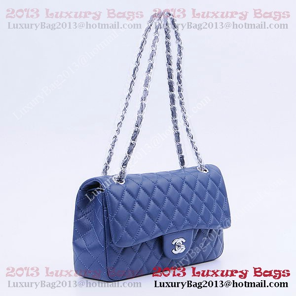 Chanel 2.55 Series Classic Flap Bag 1112 RoyalBlue Sheepskin Silver