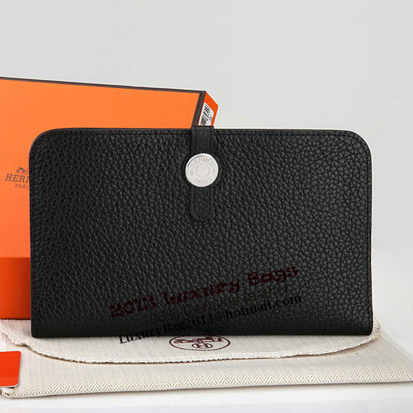 Hermes Dogon Combined Wallet A508 Black