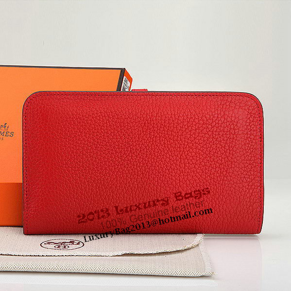 Hermes Dogon Combined Wallet A508 Red