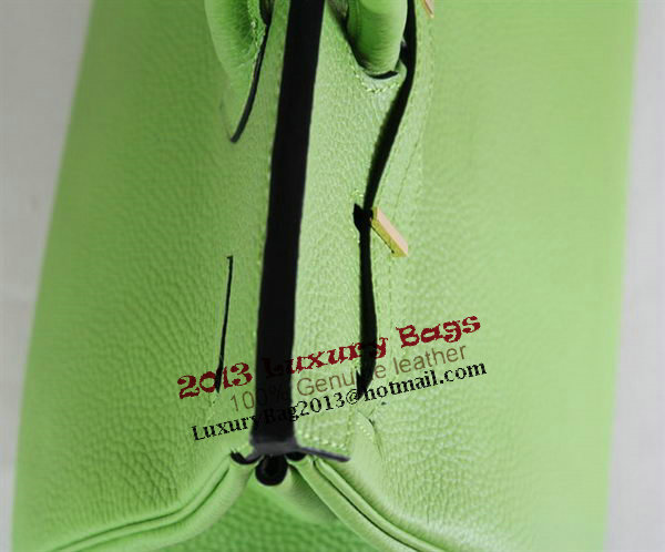 Hermes Birkin 35CM Tote Bag Green Clemence Leather H6089 Gold