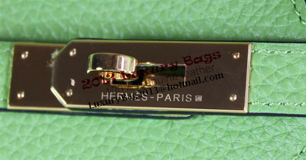 Hermes Birkin 35CM Tote Bag Green Clemence Leather H6089 Gold