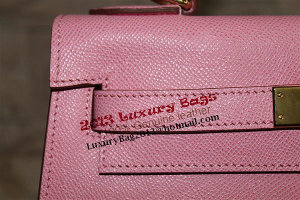 Hermes Kelly 32cm Shoulder Bag Pink Saffiano Leather K32 Gold