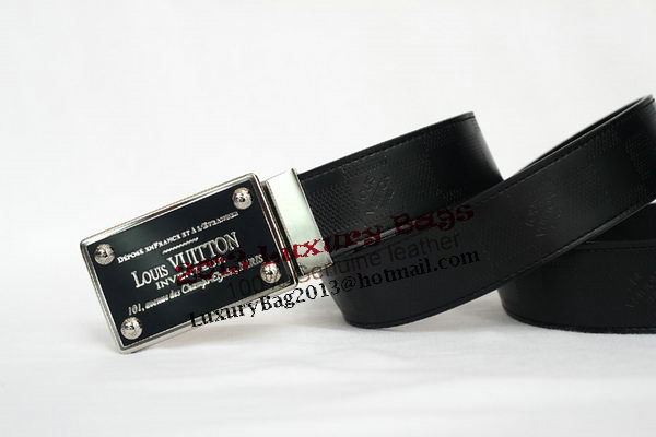 Louis Vuitton Black Leather Belt LV2054