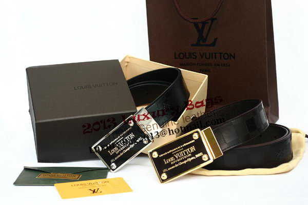 Louis Vuitton Black Leather Belt LV2054