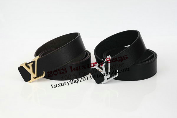Louis Vuitton Black Leather Belt LV2060