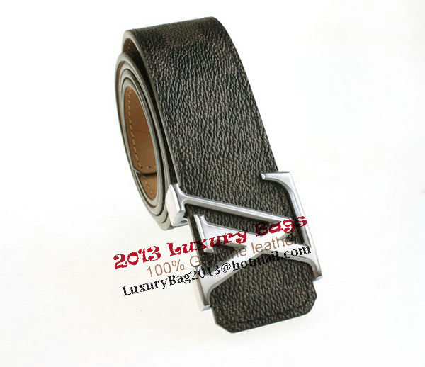 Louis Vuitton Damier Graphite Canvas Belt LV2067 Silver