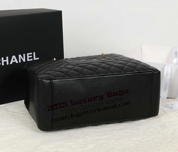 Chanel A50995 Black Original Leather Shoulder Bag Gold