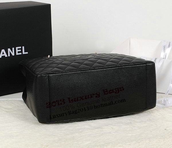 Chanel A50995 Black Original Leather Shoulder Bag Silver