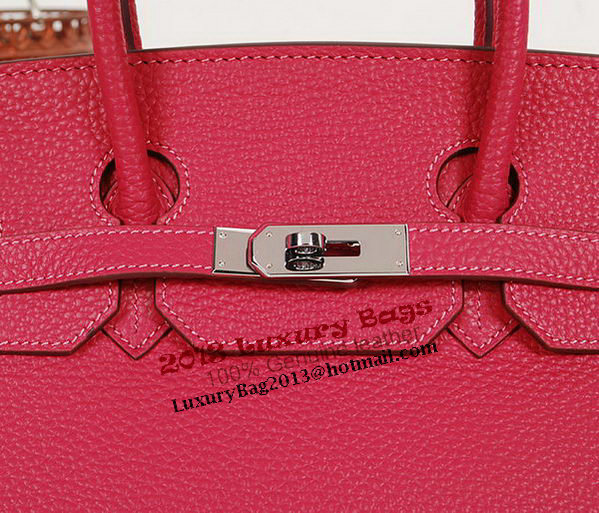 Hermes Birkin 35CM Tote Bag Rose Clemence Leather H35 Silver