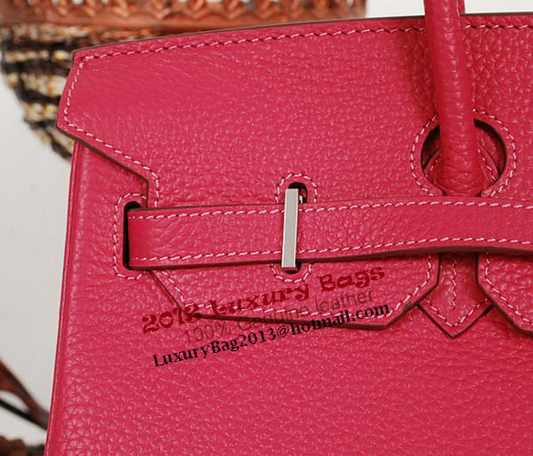 Hermes Birkin 35CM Tote Bag Rose Clemence Leather H35 Silver