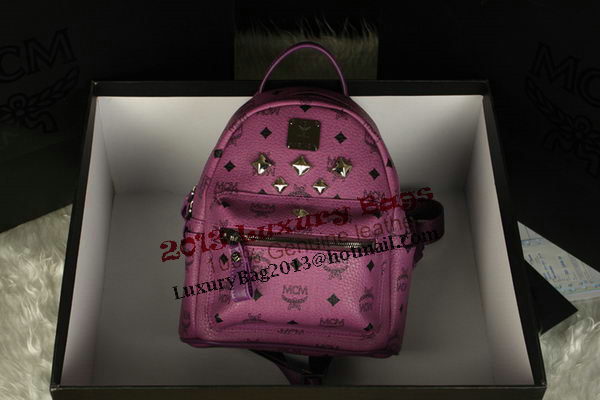 MCM Stark Backpack Medium in Calf Leather 8003 Purple