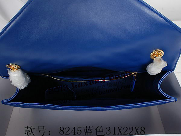 Yves Saint Laurent Classic Monogramme Flap Bag Y8245 Blue