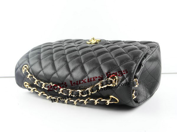 Chanel Classic Flap Bag 1113 Black Original Caviar Leather Gold