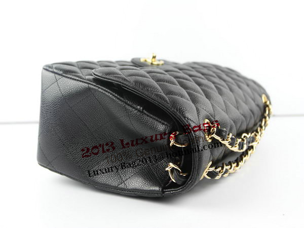 Chanel Classic Flap Bag 1113 Black Original Caviar Leather Gold