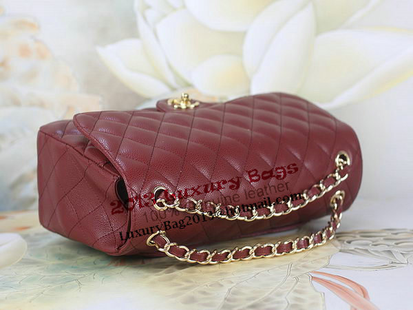 Chanel Classic Flap Bag 1113 Burgundy Original Cannage Pattern Leather Gold