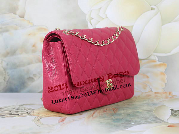 Chanel Classic Flap Bag 1113 Rose Original Cannage Pattern Leather Gold