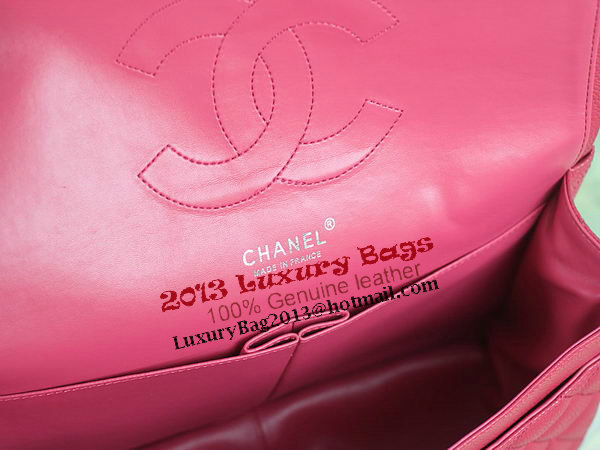 Chanel Classic Flap Bag 1113 Rose Original Cannage Pattern Leather Silver