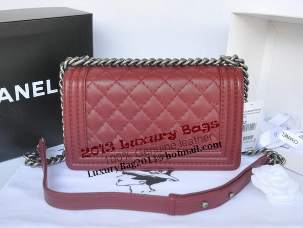 Chanel Boy Flap Shoulder Bag Original Calfskin Leather A67086 Burgundy