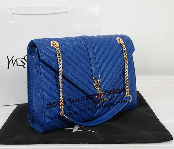 Yves Saint Laurent Classic Monogramme Flap Bag Y9201 Apricot&Blue&Black