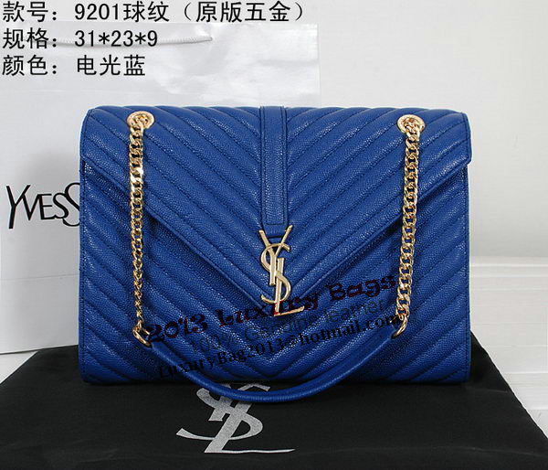 Yves Saint Laurent Classic Monogramme Flap Bag Y9201 Apricot&Blue&Black