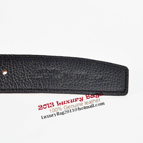 Hermes Black Imported Belt HR1005A Gold