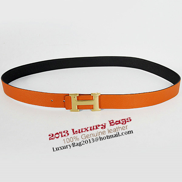 Hermes Black Imported Belt HR1005A Gold