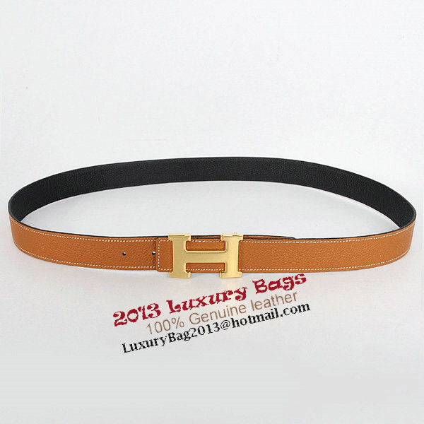 Hermes Camel Bovine Jugular Veins Belt HR1006A Gold