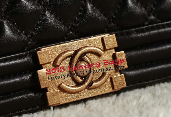 Chanel Boy Flap Shoulder Bag in Black Original Leather Gold