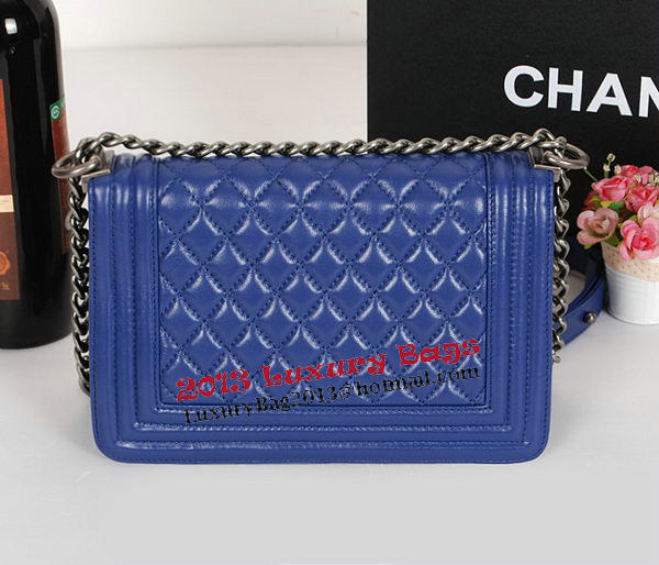 Boy Chanel Flap Shoulder Bag Original Sheepskin Leather A67086 RoyalBlue