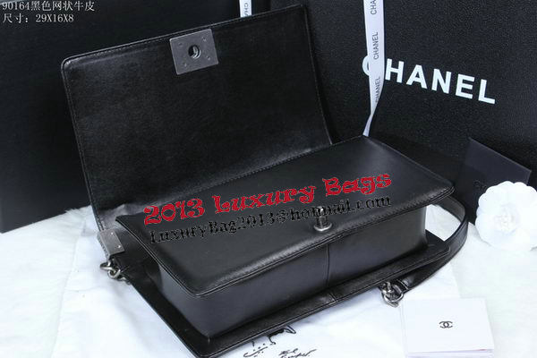 Chanel Boy Flap Shoulder Bag in Calfskin Leather A90164 Black